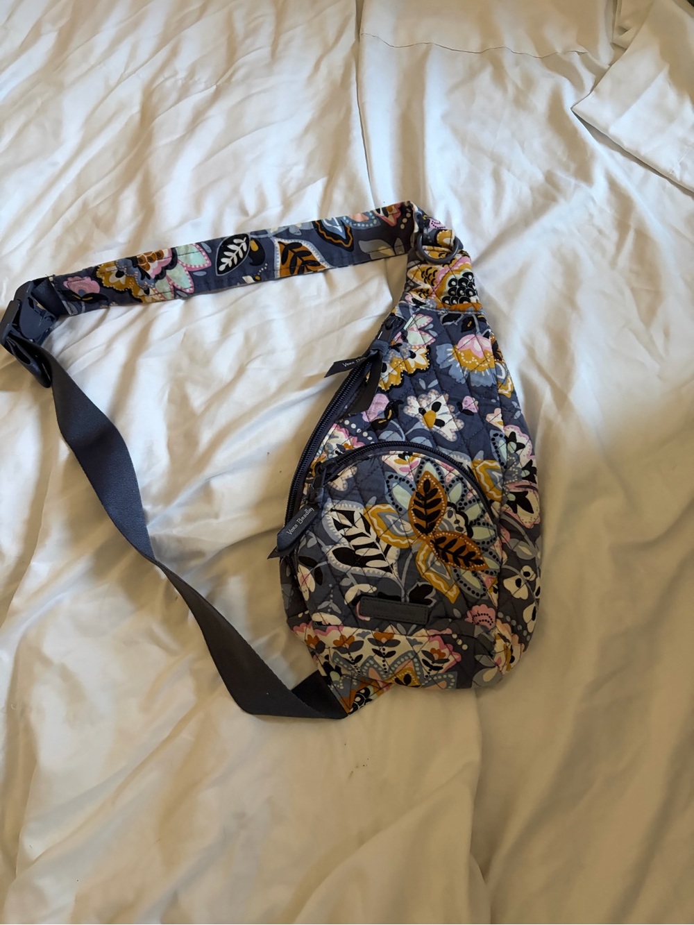 Vera Bradley Sling Backpack Lighten Up Essential Floral Charmont Meadow Gray